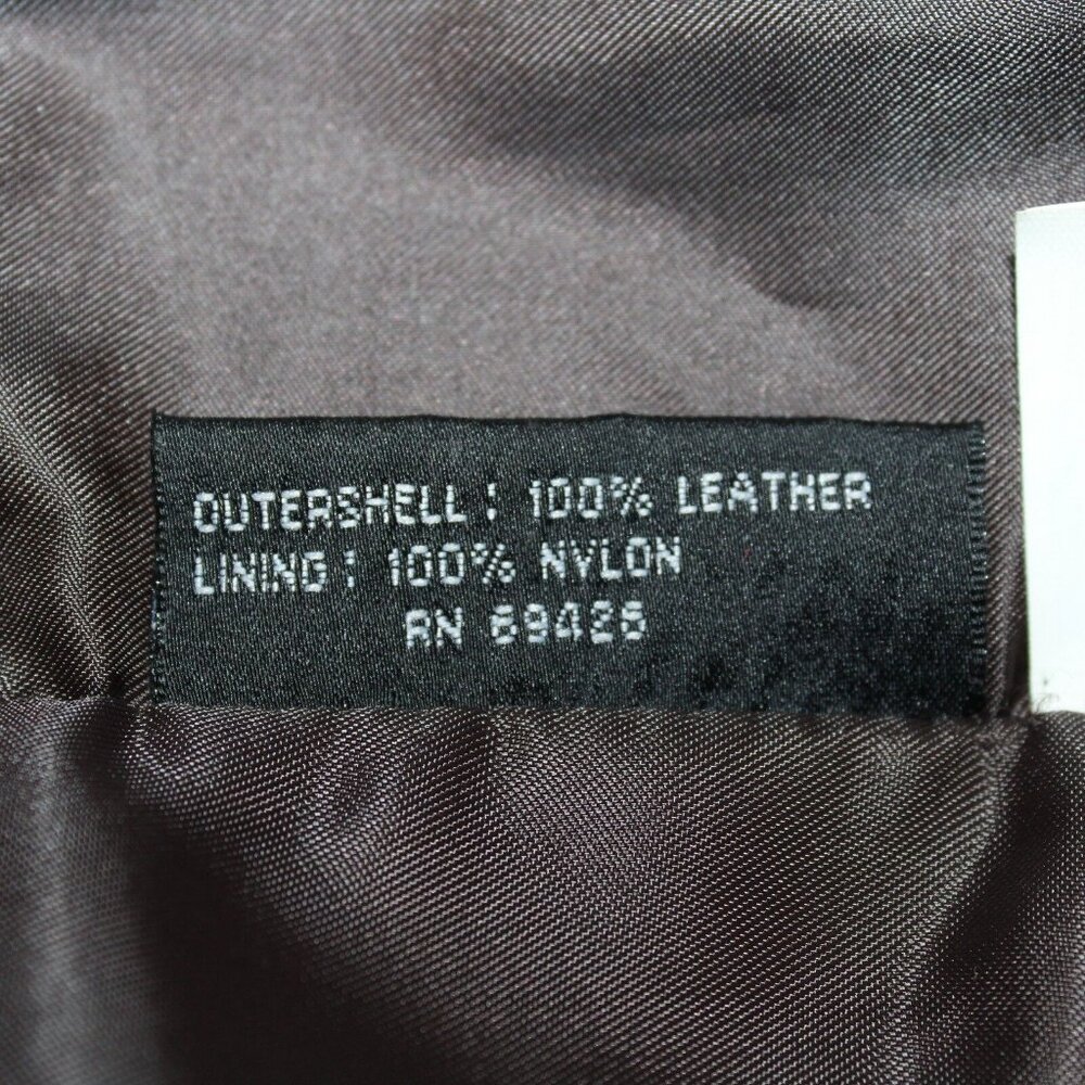 WILSONS Leather Vest Medium Brown The Leather Experts 2 Pocket Biker Motorcycle - Picture 11 of 12